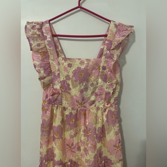 Multicolour Floral Ruffled Midi Dress - Picture 5 of 12